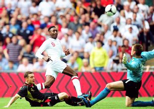 Danny Welbeck chips home England's winning goal
